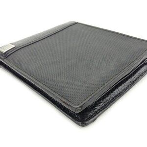 Dunhill Bifold Wallet Black Gray Silver Women Authentic secondhand
